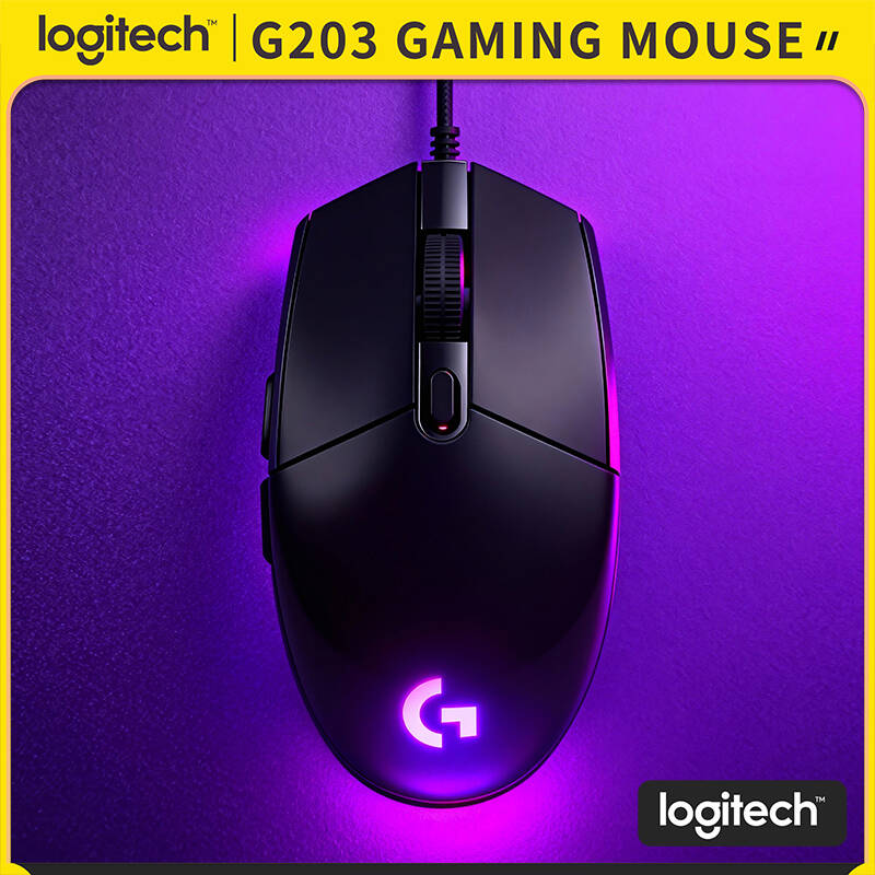 Logitech Mouse G203 - Ratón para juegos Logitech G203 LIGHTSYNC