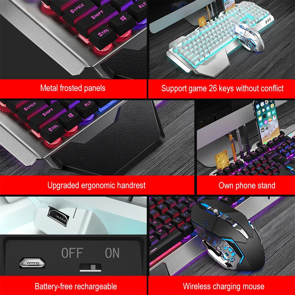 Teclado y ratón inalámbricos K - Esports Wireless Gaming Mouse reseña y precio