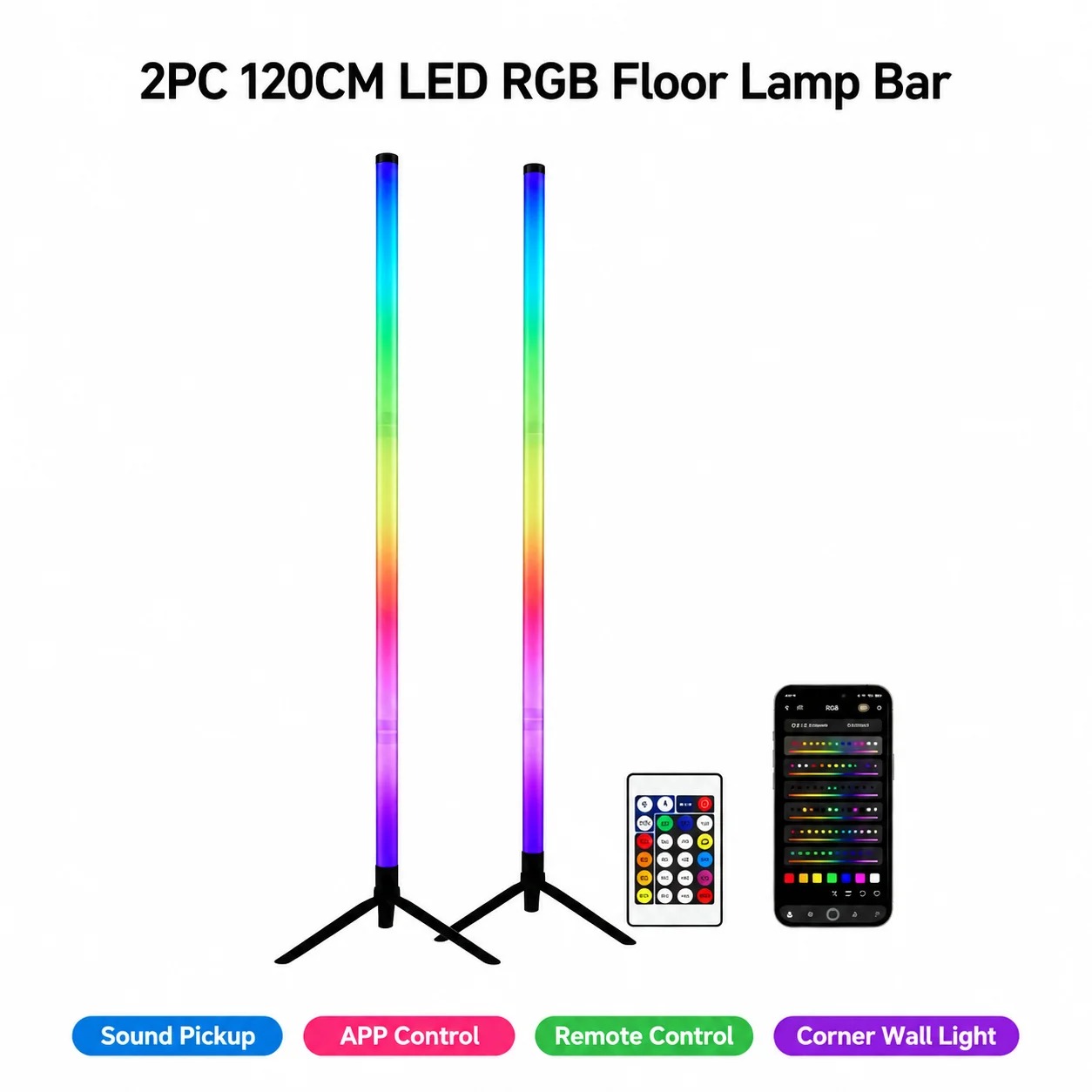Lámpara de Esquina RGB de 120  - Esports Gaming Setup reseña y precio