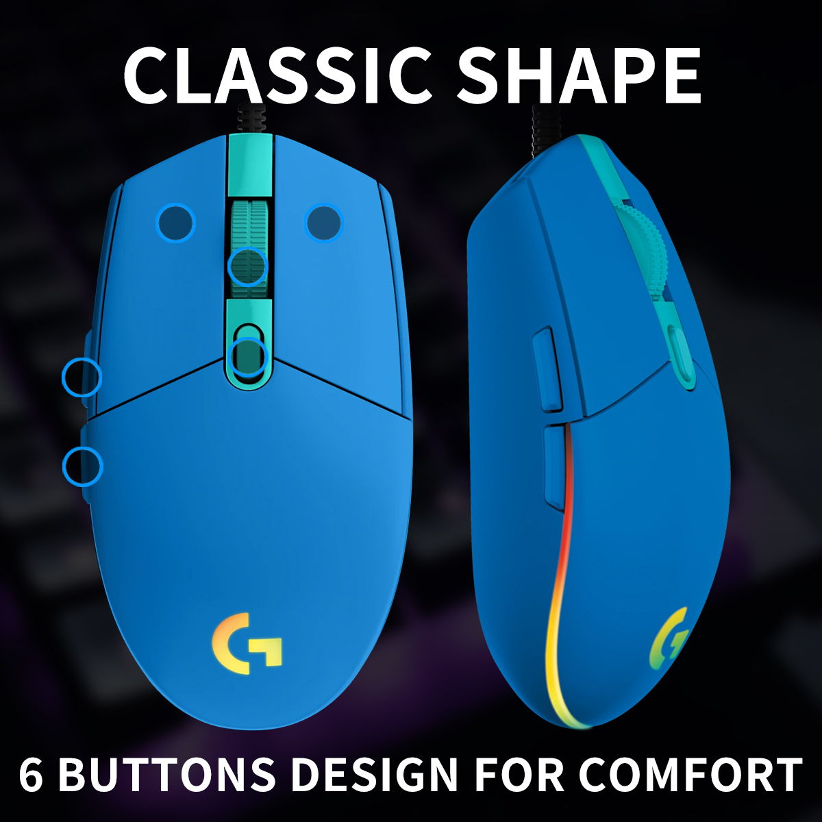 Ratón para juegos con cable Lo - Logitech Mouse G203 reseña y precio